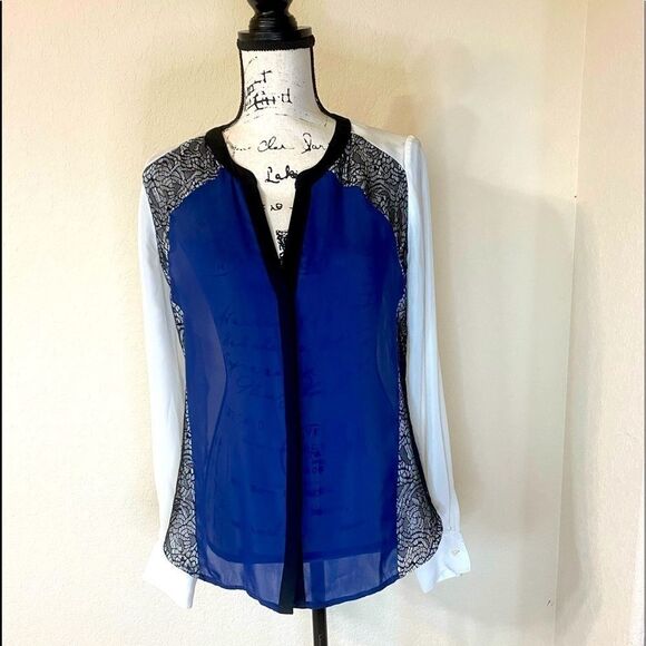 Worthington Long Sleeve Blouse - Picture 2 of 9